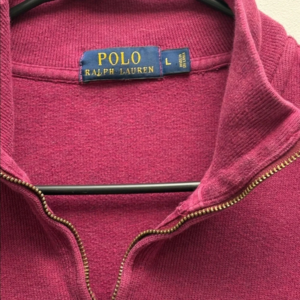 Polo by Ralph Lauren Men's Sweatshirt Size Large Quarter Zip Sweater
